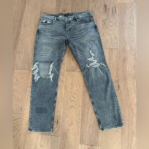 7 Seven for all Mankind Men's Distressed Gray Jeans